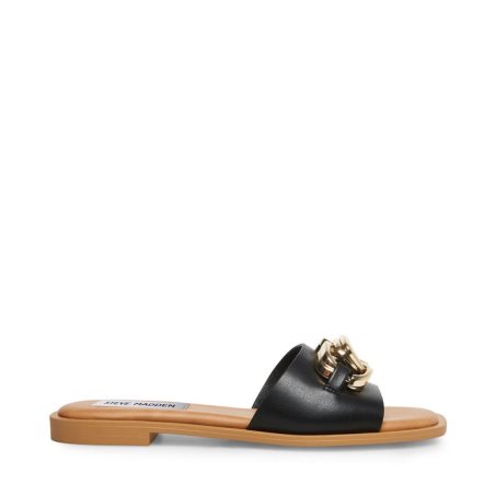 Sandalias de Diapositivas Steve Madden Gene Mujer Negras | ES IL928S